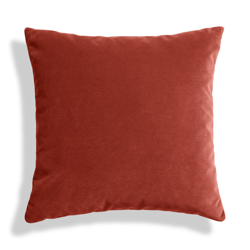 Signal Cotton / Polyester Blend Reversible Throw Pillow, Copper, Square 20"