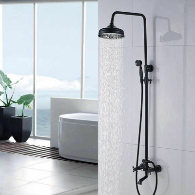 Pomme de douche réglable avec valve brute