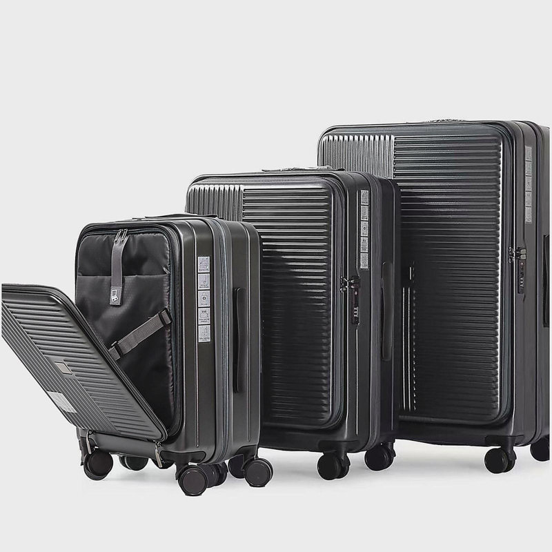Bagages, avec ouverture frontale, serrure approuvée par la TSA, valise rigide, Gris ciment