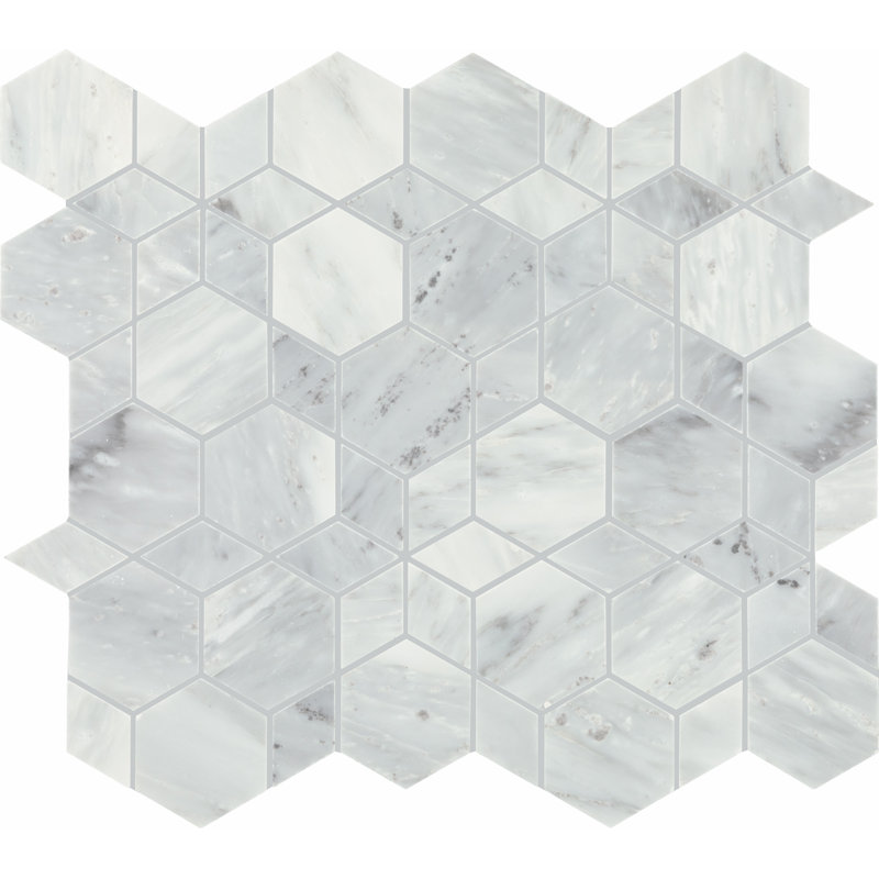 Gamma Natural Stone Hypnotic XL Wall and Floor Mosaic Tile (Set of 10), Mystic