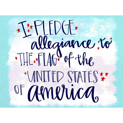 Pledge Allegiance Script - impression sur toile tendue