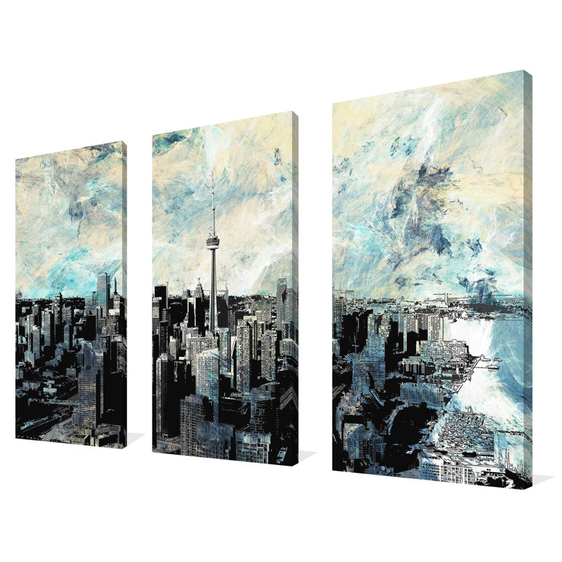 "Toronto", ensemble de 3 impressions sur toile
