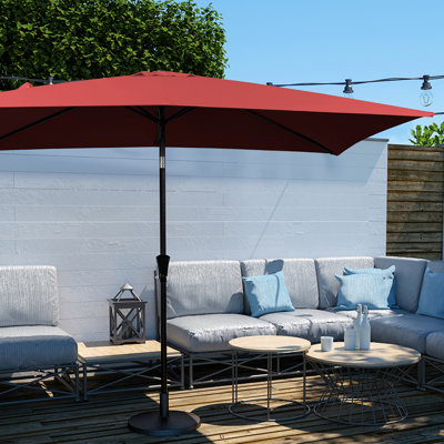 Le 10' x 6' 5" Rectangular Tilt Market Umbrella