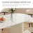 70.87" Beige Writing Desk, Glossy White Sintered Stone Tabletop, Executive Desk,Oval Office Desk