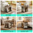 Ansel Folding Coffee Table , Side End Tablewith Expandable Top, Dual-Sided Storage And 360°Locking Wheels
