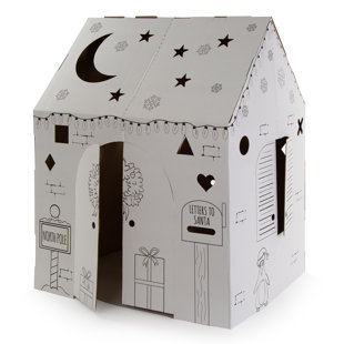 Easy Playhouse 32'' W x 26.5'' D Indoor Cardboard DIY Playhouse Kit