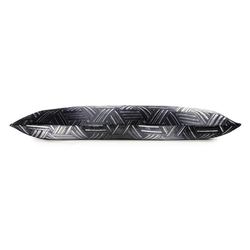 Entwined Rectangular Pillow Cover & Insert, Smoke