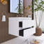 Meuble-lavabo mural simple avec plateau en résine 30 po Jaidy-1213269740