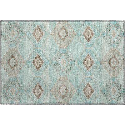 Premium Machine Washable Xamiera AMF1857 Aztec Rug