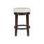 Tabouret rembourré pivotant avec structure en bois massif Baylis-44944665-19293859