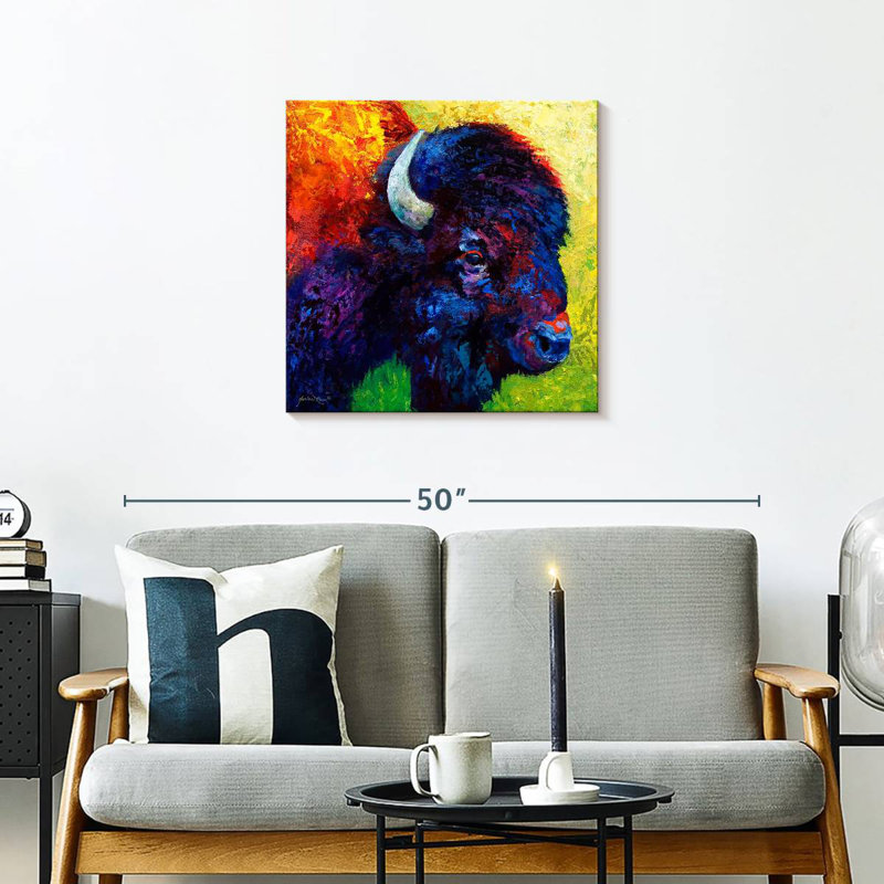Brampt Bison Head III, 24" H x 24" W