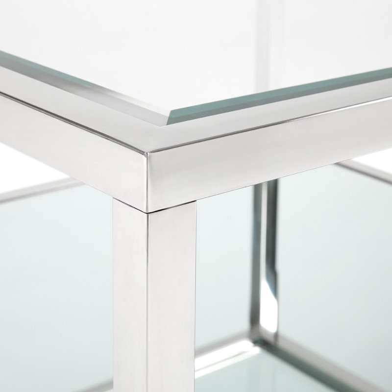 Khalim Coffee Table With Silver Frame