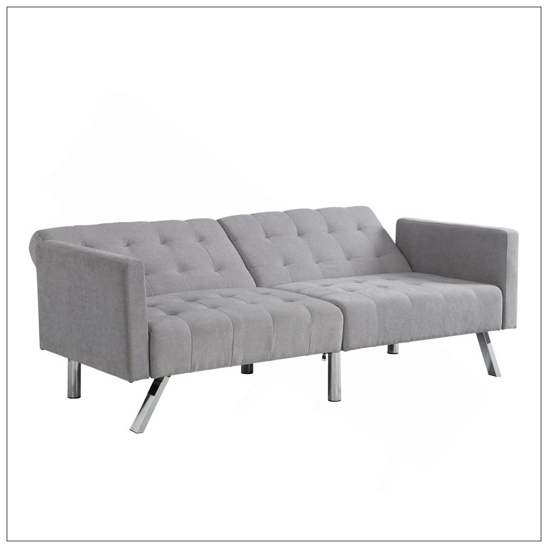 Canapé-lit Canapé-lit convertible gris clair pliable, Gris clair