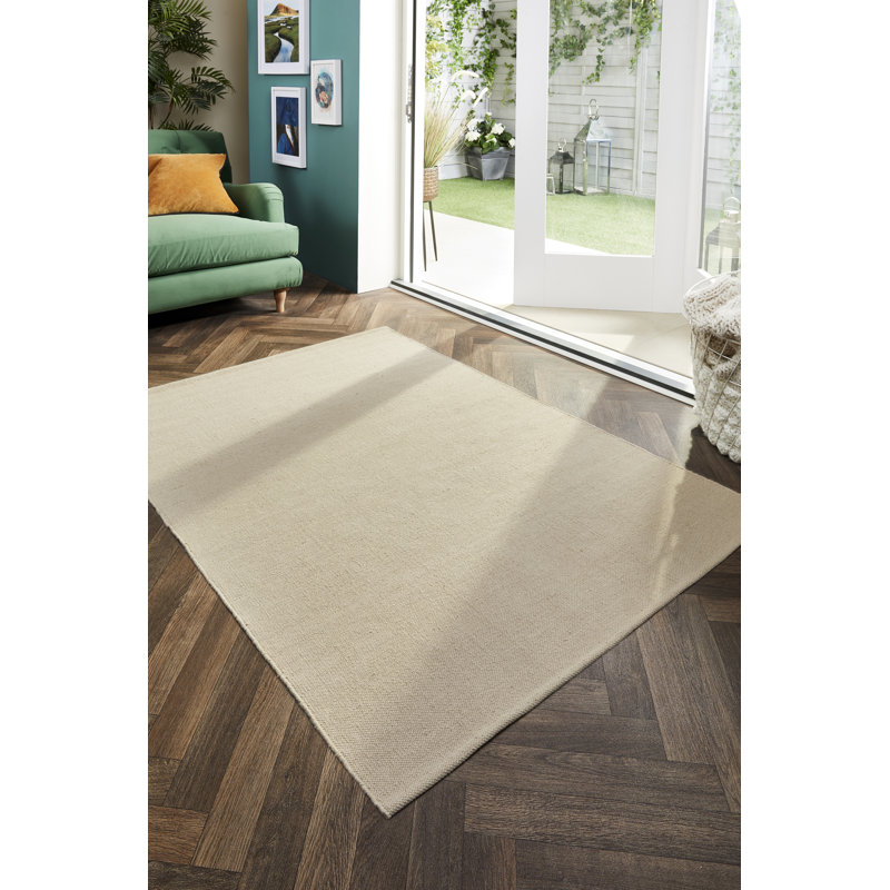Plain 100% Recycled Washable Indoor/Outdoor Natural Rug, 120x170