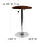 Table ronde ajustable en bois de pin 23,5 po Cohan (plage réglable de 26,25 po à 35,5 po)
