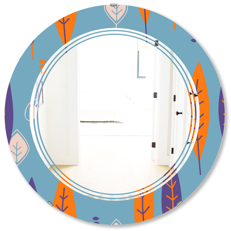 Miroir mural sans cadre floral botanique ii triple c, H 31,5 po x l po