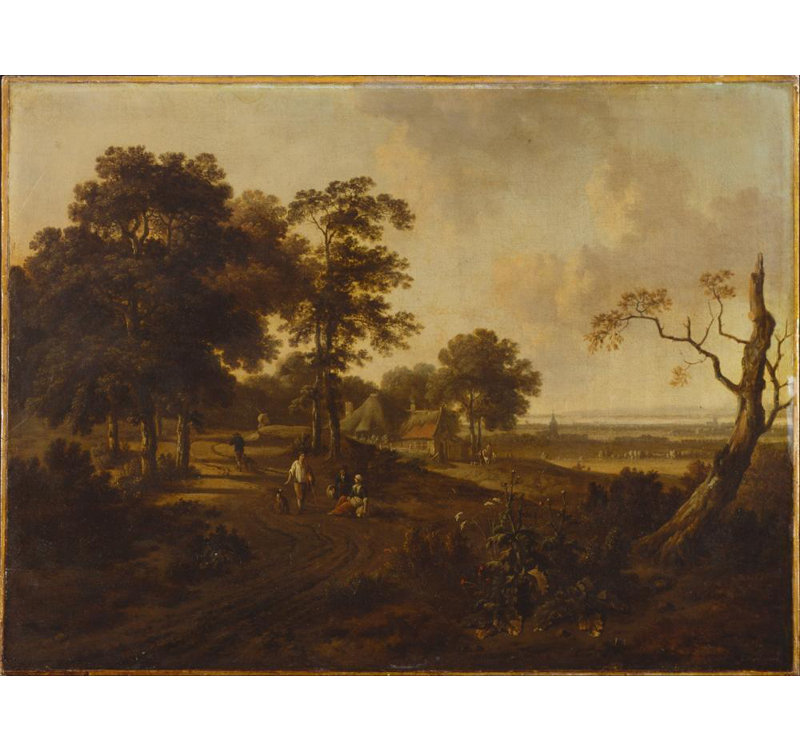 "Paysage" par Jan Wijnants - Art mural sur toile tendue avec châssis, H 18 po x l 14 po