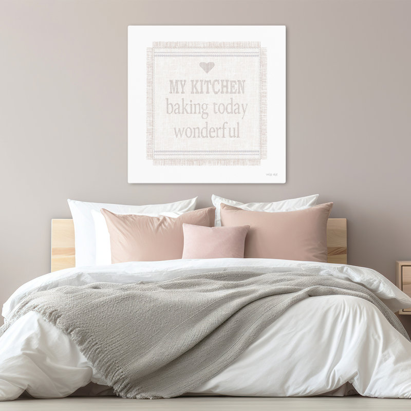 «Bake Today Wonderful Contemporary», art typographique, H 32 po x l 32 po