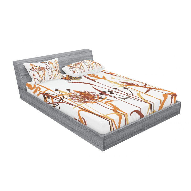 Microfiber Sheet Set, Queen Sheet Set with Fitted Sheet