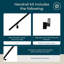 Modern Aluminum Handrail Grab Bar Kit, Adjustable Steel Brackets, Returns to Wall, Powder Coat-80894083-112291718