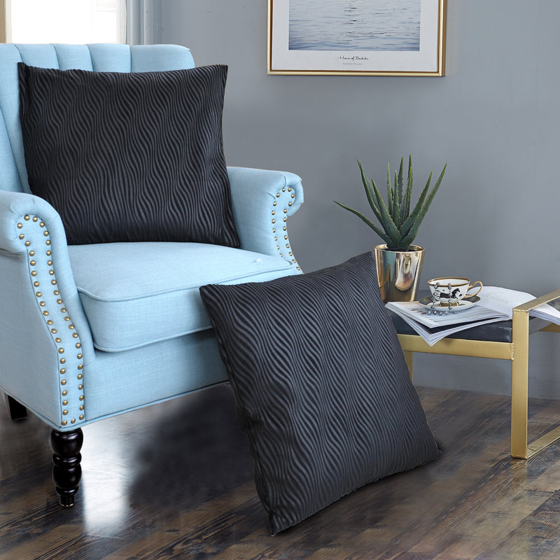 Square Throw Pillow Cover, Black, 50.8cm x 50.8cm