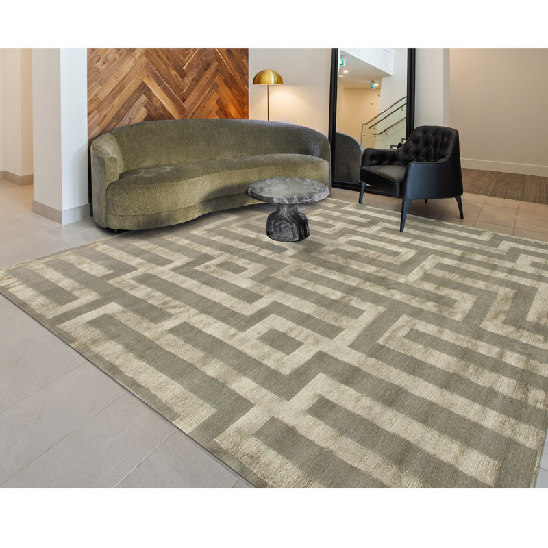 Geometric Area Rug, Rectangle 3' x 5'