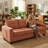 Ultra-Soft Chenille Sofa with Removable Cushions and Square Armrests