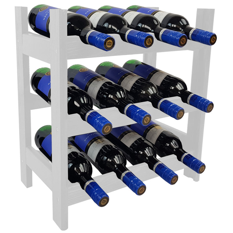 Janice Floor Wine Bottle Rack, White