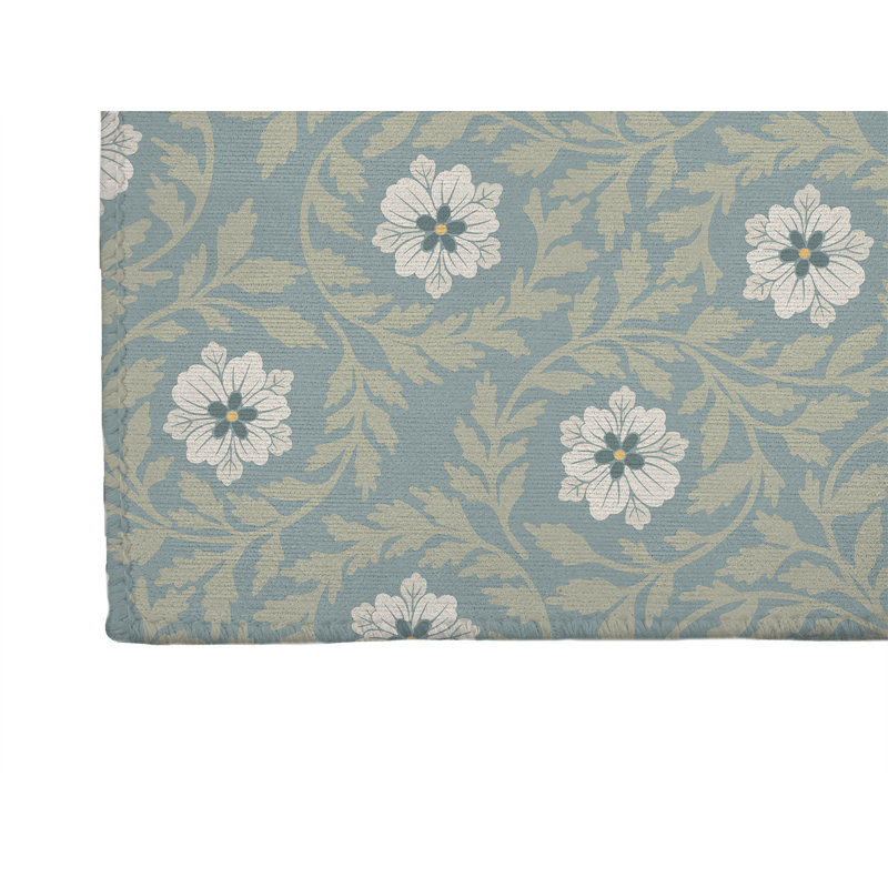 Paillasson Gracey, Bleu cendré, L 36 po x L 60 po