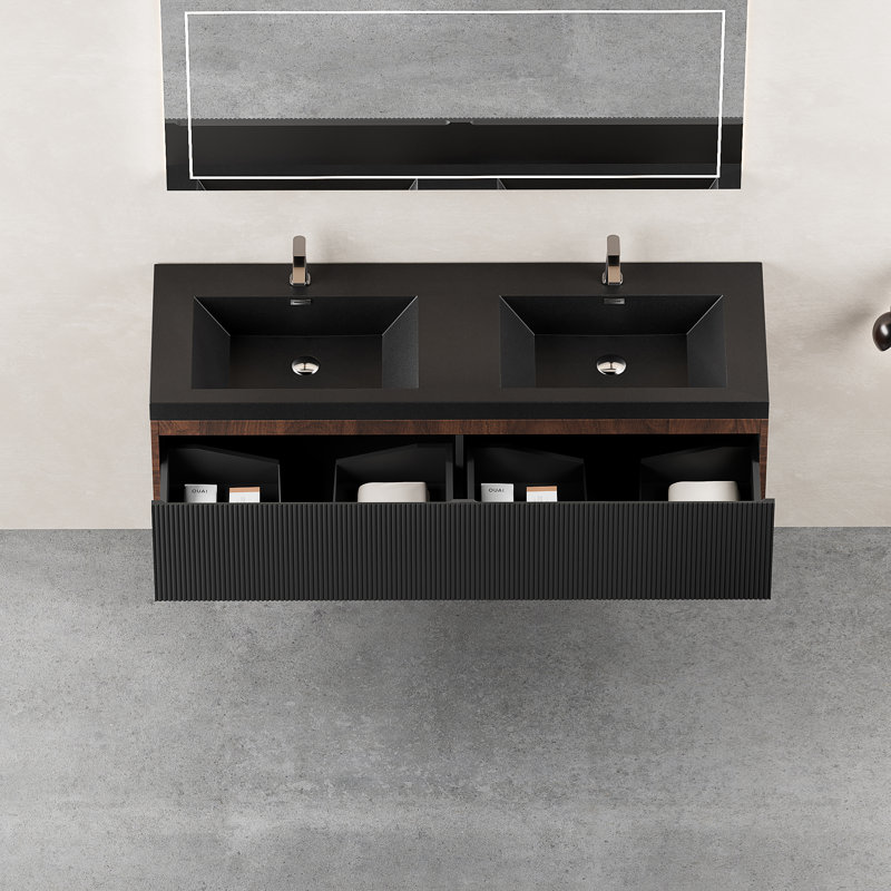 Meuble-lavabo flottant 60 po avec lavabo 60 po, 60"
