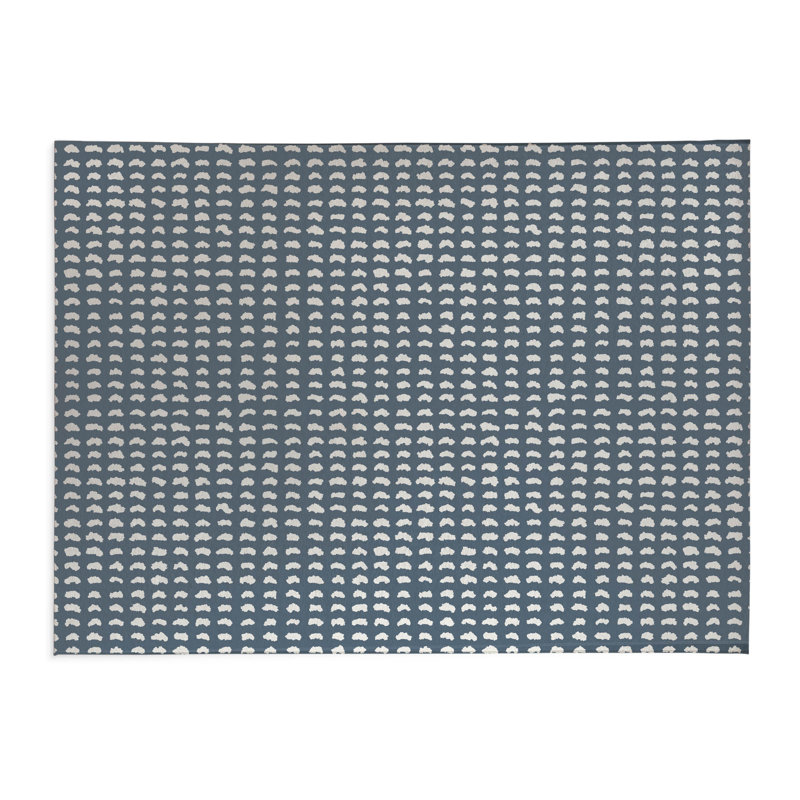 Tapis de cuisine anti-dérapant léger Gio, Bleu, Rectangle 4pi x 6 pi