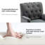 Fauteuil en velours de polyester avec garniture cloutée 28,5 po Jakub-309826117