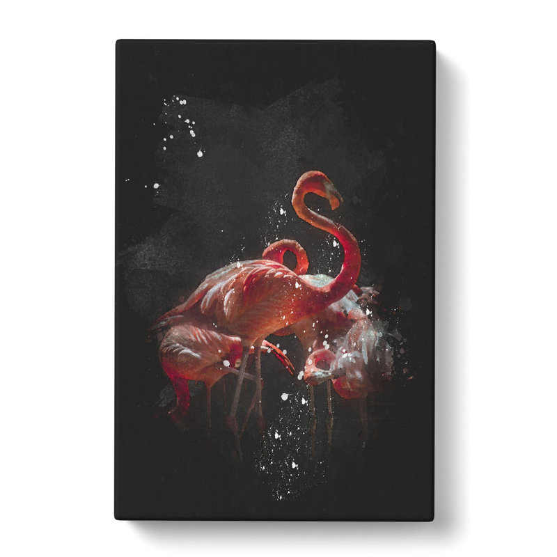 Pink Flamingos - Wrapped Canvas, 91cm H x 60cm W x 3cm D