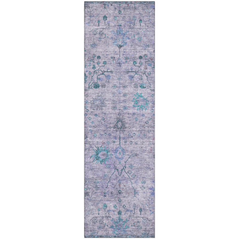Premium Machine Washable Pinkston Arabesque Rug, Runner 2'3" x 7'6"