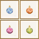 Cosmos Blue, Orange, Pink & Chartreuse Print by Dana Gibson