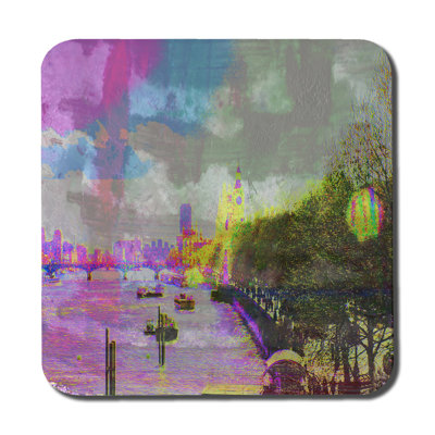 Agate Ceramic Jute Leather Crystal Square Round 6 Piece Coaster Set