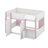 Full Loft House Bed With Playhouse & Storage-1075839730