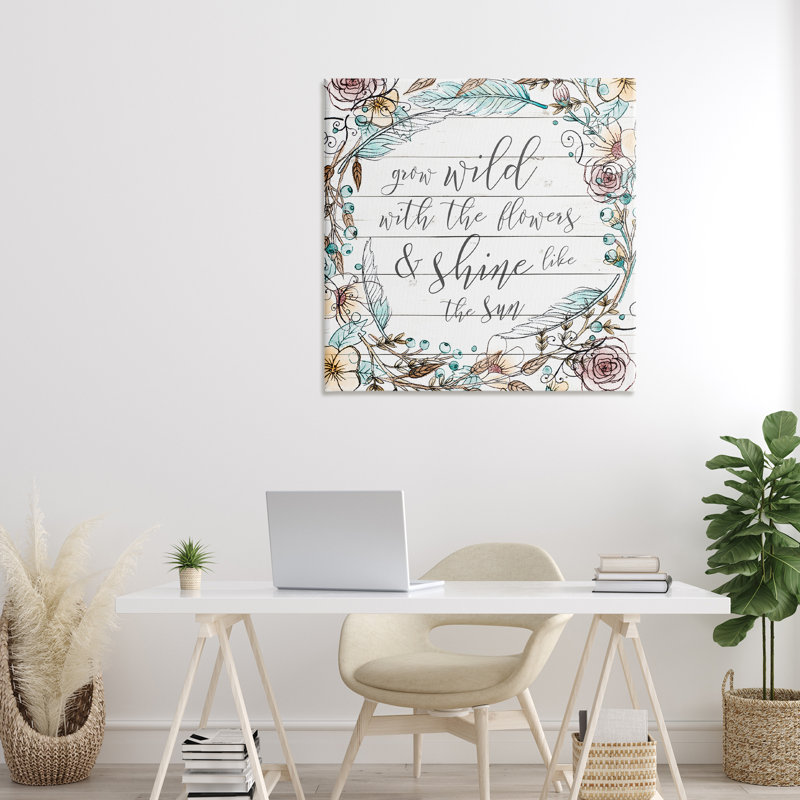 «Grow Wild With Flowers», conception par SD Graphics Studio, H 30 po x l 30 po