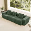 Canapé modulaire à 3 sièges profonds avec passepoil à bordure française, sans assemblage requis, canapé moderne à 3 places avec coussins décoratifs, tissu de velours vert-1605132352-1605132365
