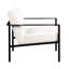 Élégante chaise d'appoint blanche avec égratignures