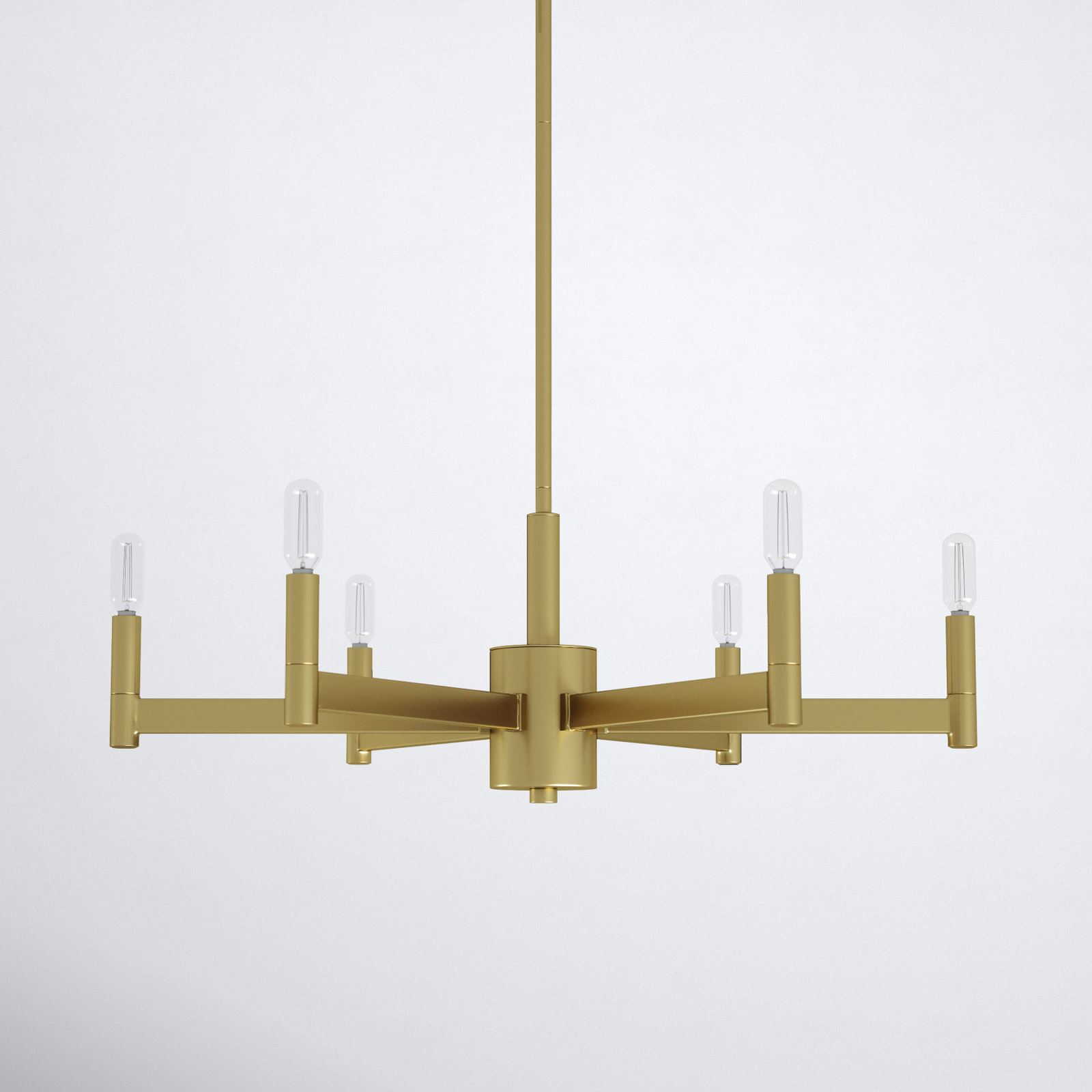 Tuscany Metal Dimmable Chandelier, Natural Brass,  9.25'' H X 35.5'' W X 35.5'' D
