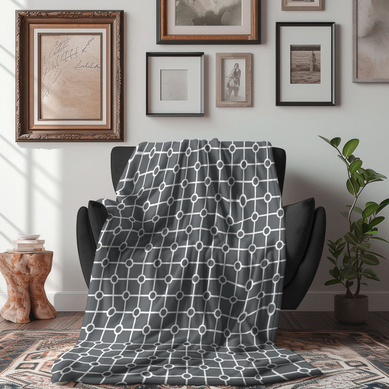 Modish Pattern - 1 Piece Premium Sherpa Blanket 0102, 60" W x 80" L