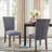6" Thickened Modern Soft Linen Fabric Upholstered Dining Chair  with Solid Wood Legs, Nailhead Trim, Ergonomic High Back-158446767-191113175