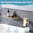Modern Wall Mount Single Handle Bathroom Sink Faucet with Rough-in Valve, High Flow Filler Waterfall Tub Spout-119200541