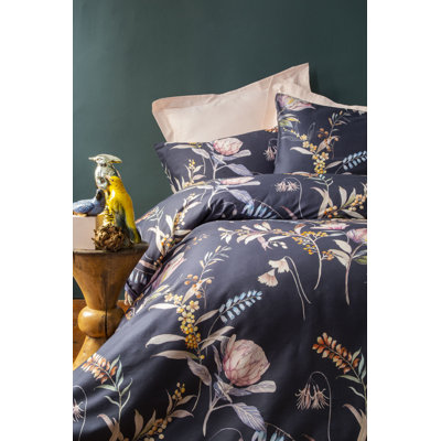 Satin Floral Duvet Cover