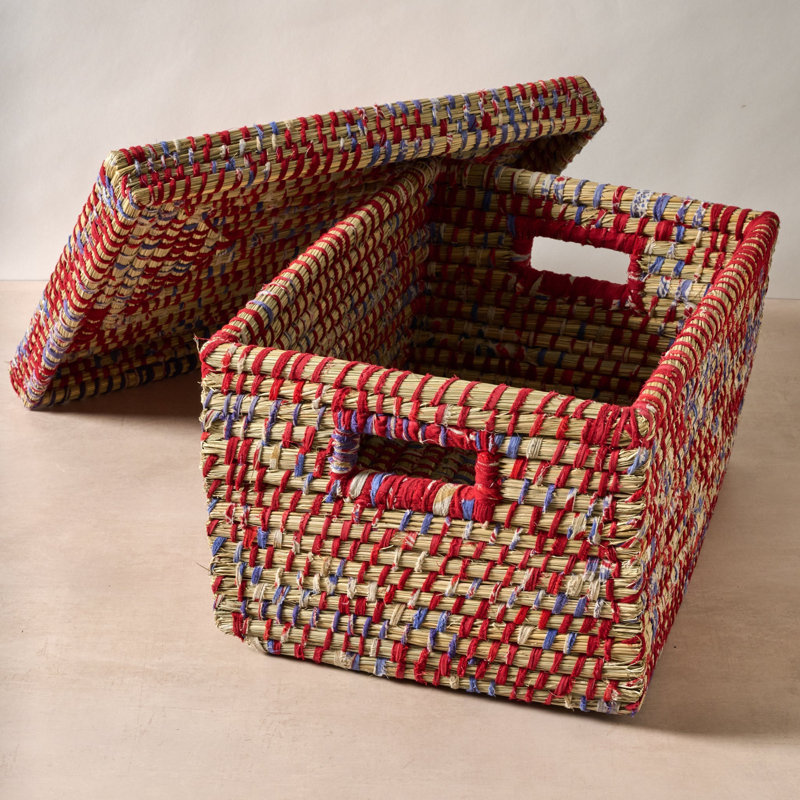 Panier de rangement avec couvercle Sari 10,5H