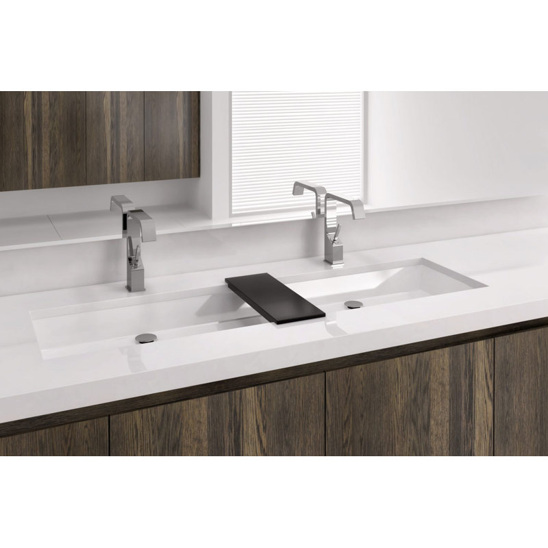 Cube 48'' L Bathroom Sink, White Glossy