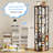 Fortis 54"H x 15.8"W x 15.8"D Rotating Bookcase, Coner bookshelf-933582472-933582473