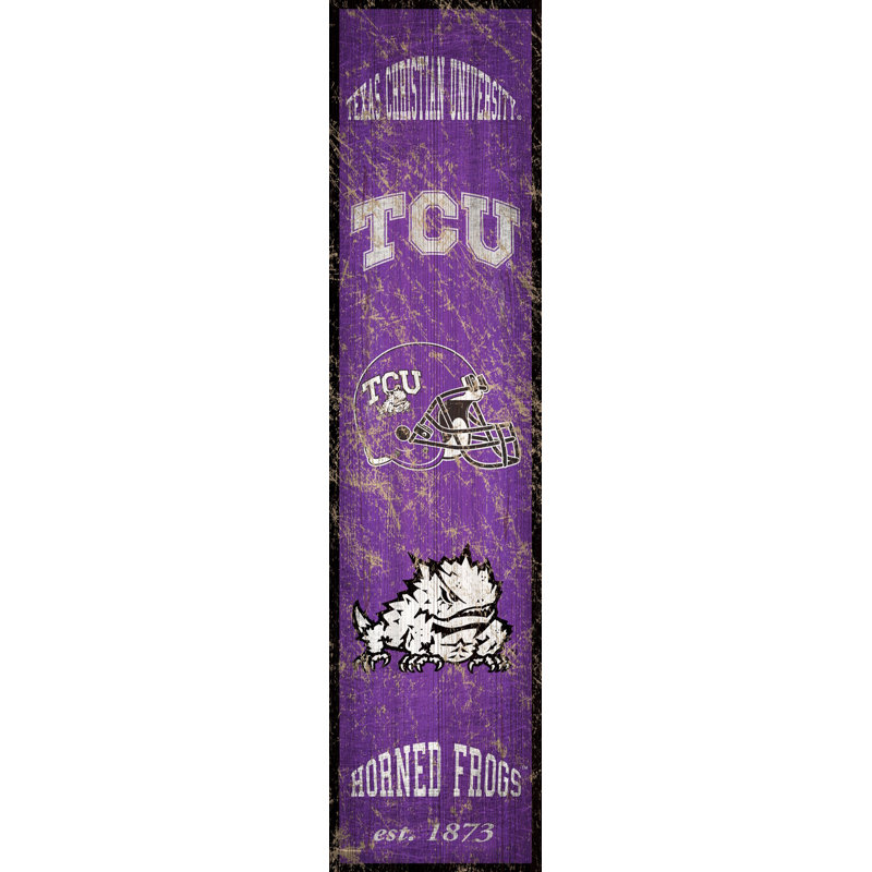 « heritage », impression sur bois NFL, Tcu Horned Frogs