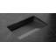 Lavabo de salle de bain rectangulaire encastré en résine de pierre noire lustrée 25,2 po x 16,1 po Badeloft UB-04-L-GBLK-72049421